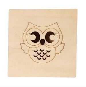 Greenbrier Sealed Wood Owl Craft box